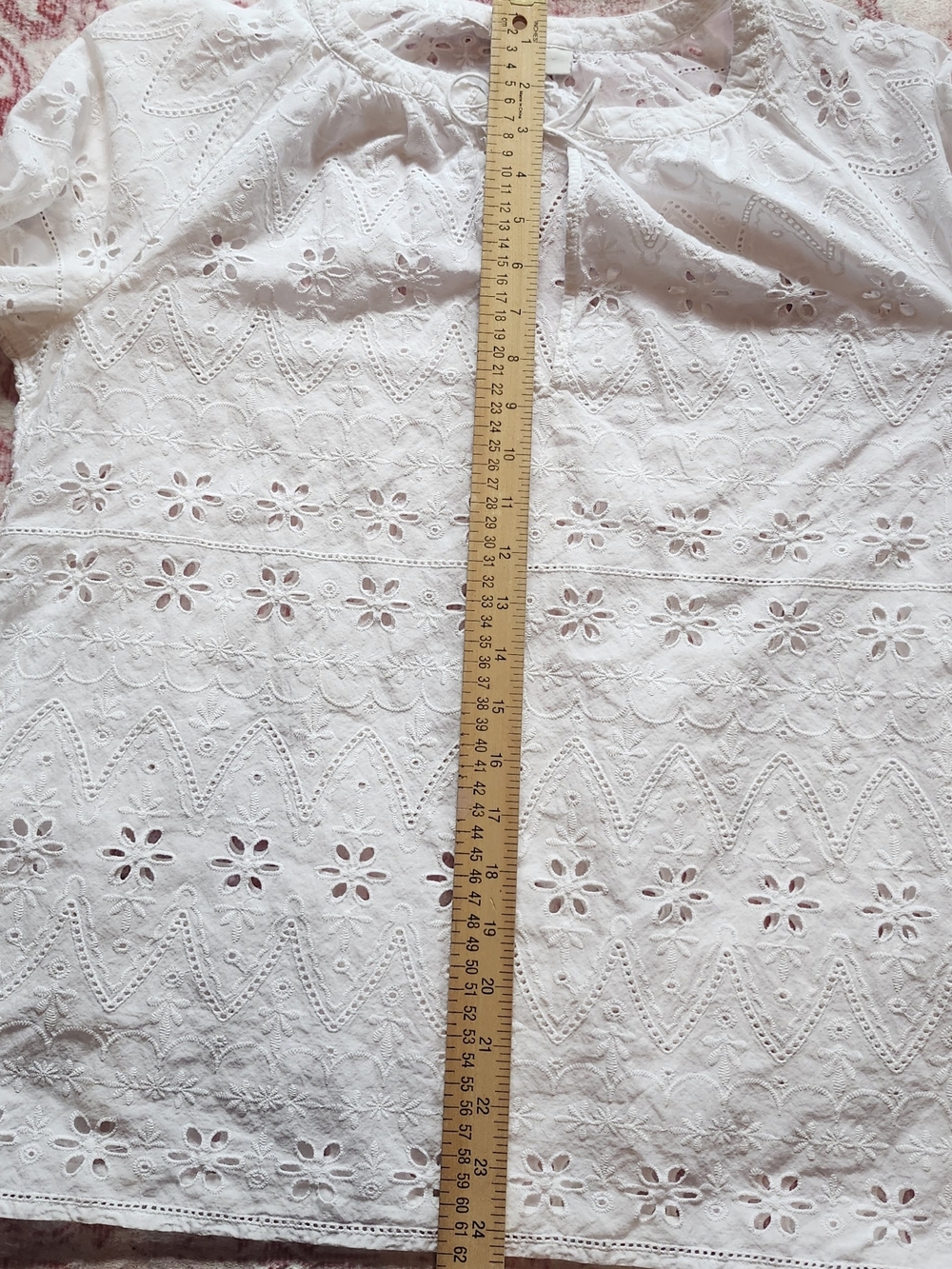 JJILL Women’s White Eyelet Peasant Top - Picture 7 of 8
